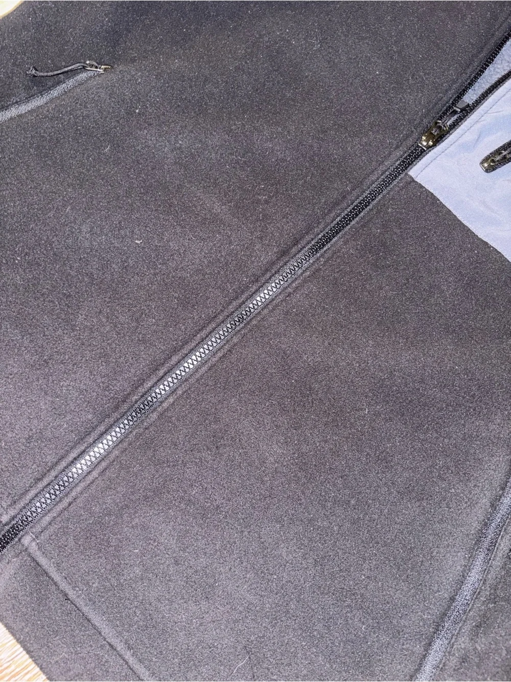 The North Face Denali Two Toned Fleece Black Grey Vest Mens Large